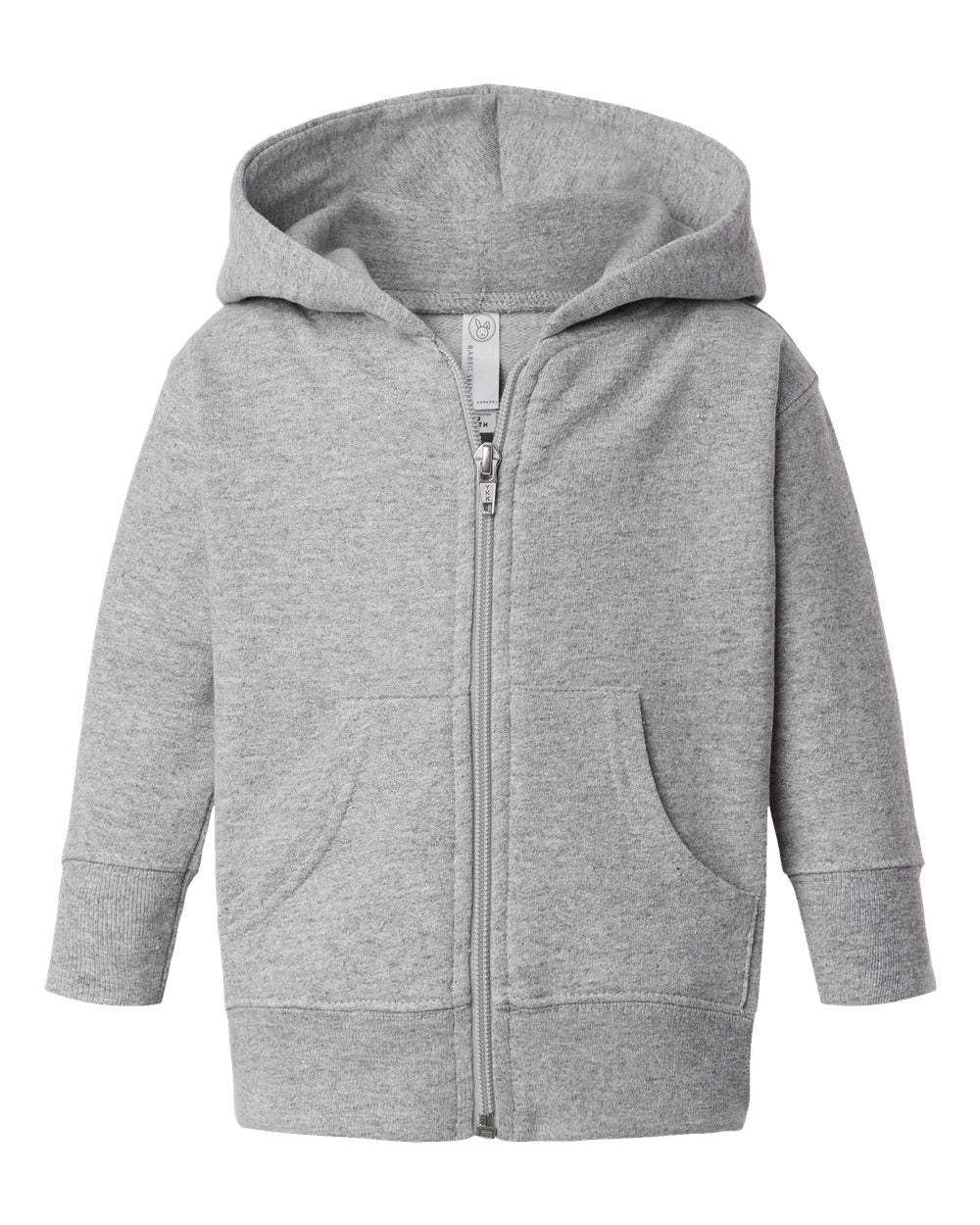 Infant Full-Zip Fleece Hoodie Sweatshirt - Front - B86838582 - Heather