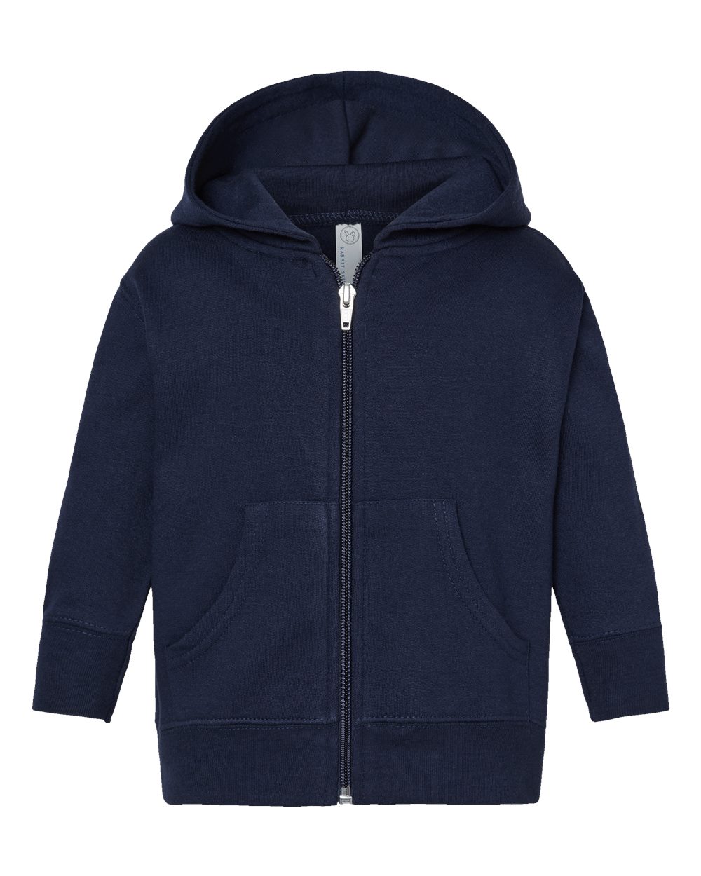 Infant Full-Zip Fleece Hoodie Sweatshirt - Front - B86838652 - Navy