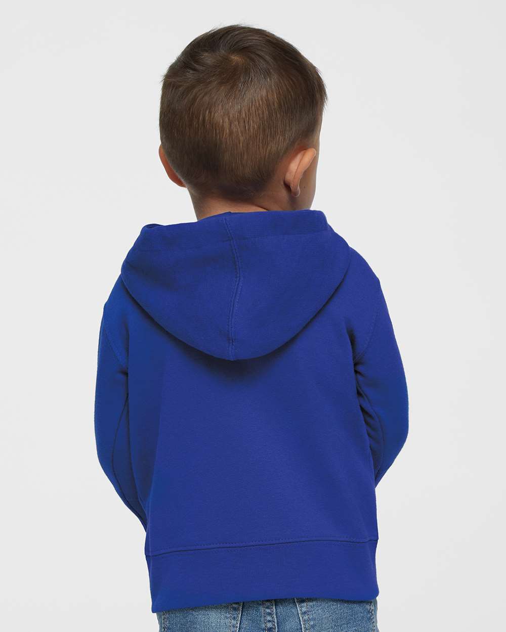 Infant Full-Zip Fleece Hoodie Sweatshirt - OnModelBack - B86838754 - Royal