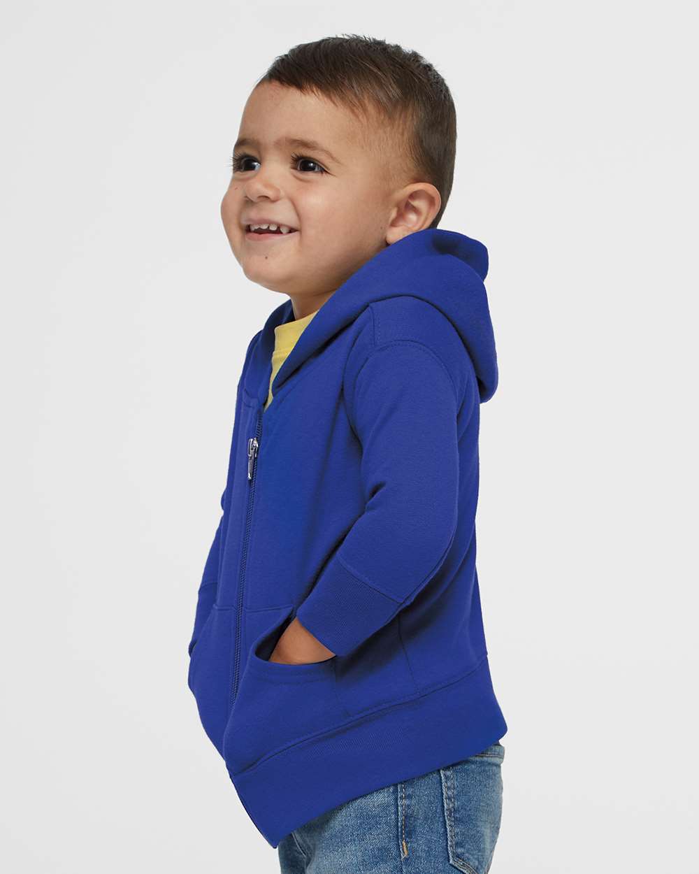 Infant Full-Zip Fleece Hoodie Sweatshirt - OnModelSide - B86838754 - Royal