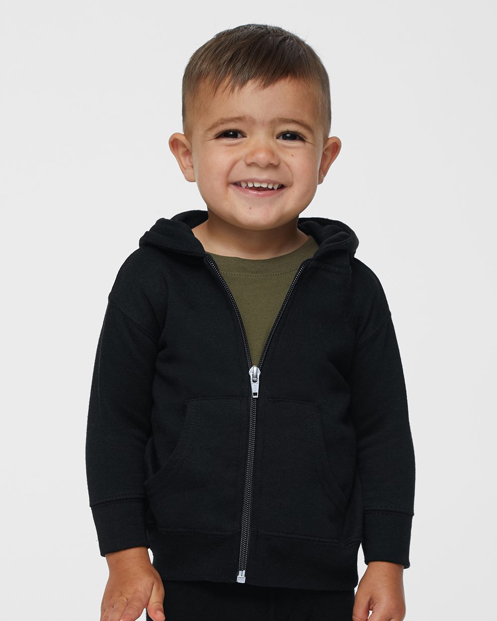 Infant Full-Zip Fleece Hoodie Sweatshirt - styleImage