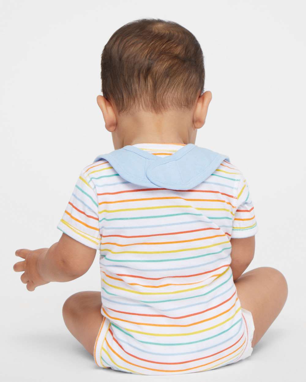 Infant Premium Jersey Bib - OnModelBack - B36938250 - Light Blue