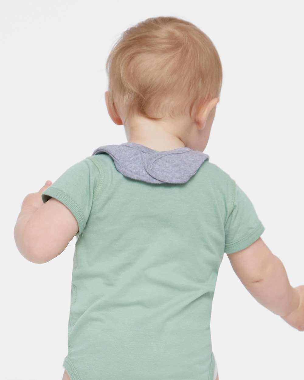 Infant Premium Jersey Bib - OnModelBack - B36938580 - Heather