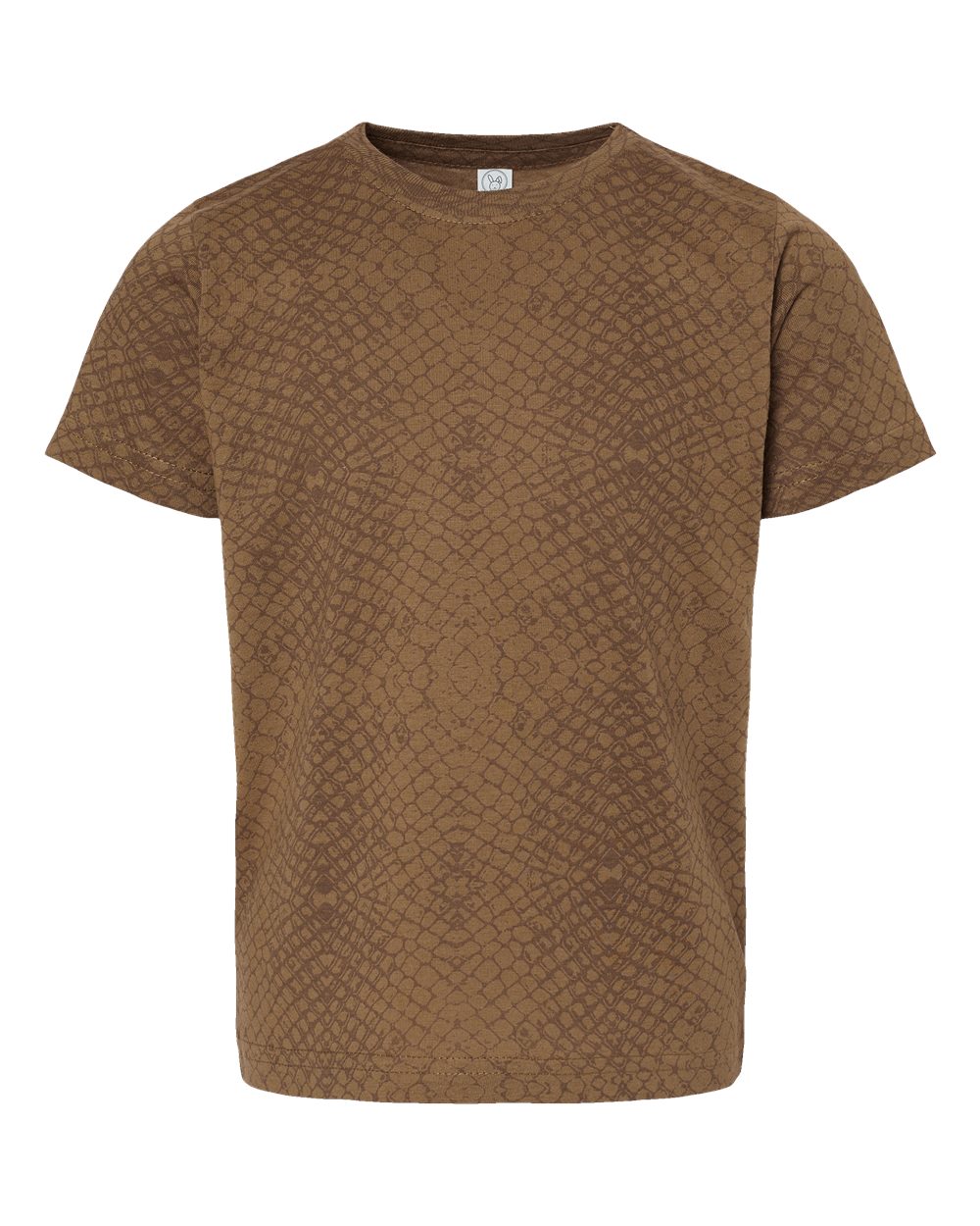 Toddler Fine Jersey Tee - Front - B31838203 - Brown Reptile