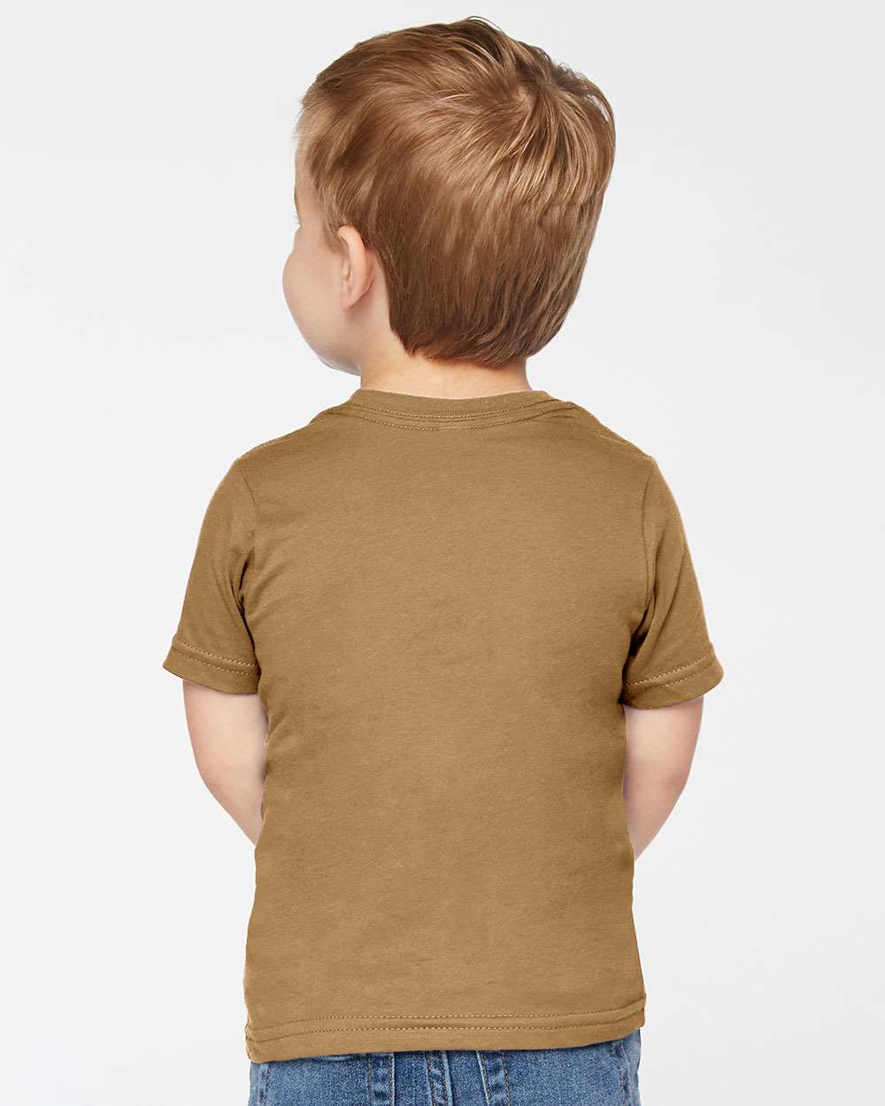 Toddler Fine Jersey Tee - OnModelBack - B31838873 - Coyote Brown