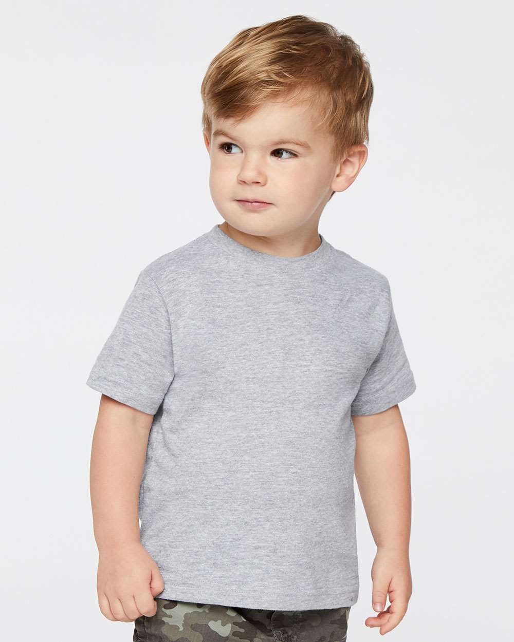 Toddler Fine Jersey Tee - OnModelFront - B31838583 - Heather