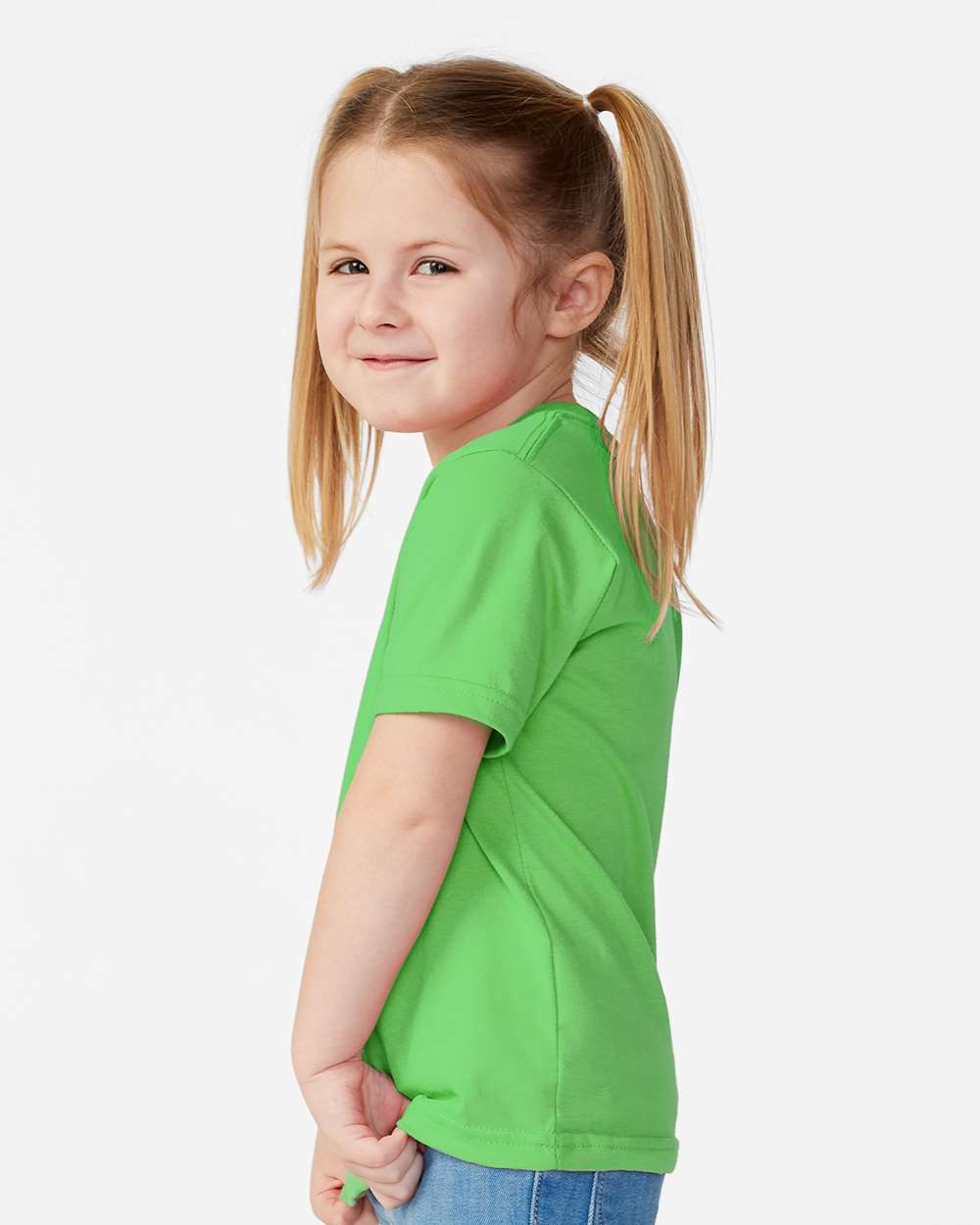 Toddler Fine Jersey Tee - OnModelSide - B31838163 - Apple