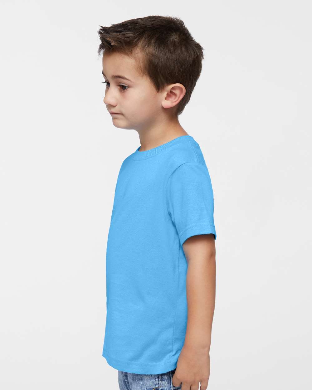 Toddler Fine Jersey Tee - OnModelSide - B31838623 - Aqua