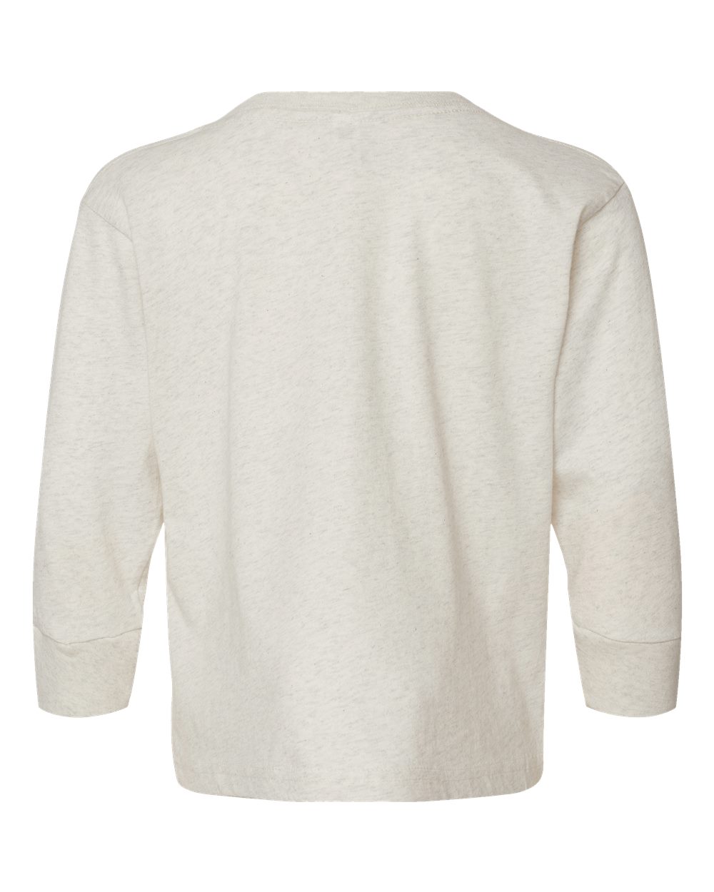 Toddler Fine Jersey Long Sleeve Tee - Back - B24638242 - Natural Heather