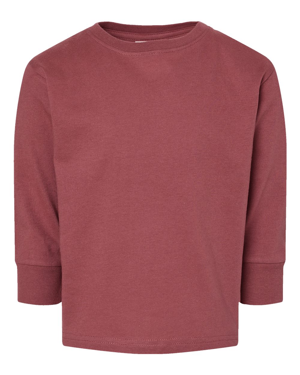 Toddler Fine Jersey Long Sleeve Tee - Front - B24638532 - Rouge