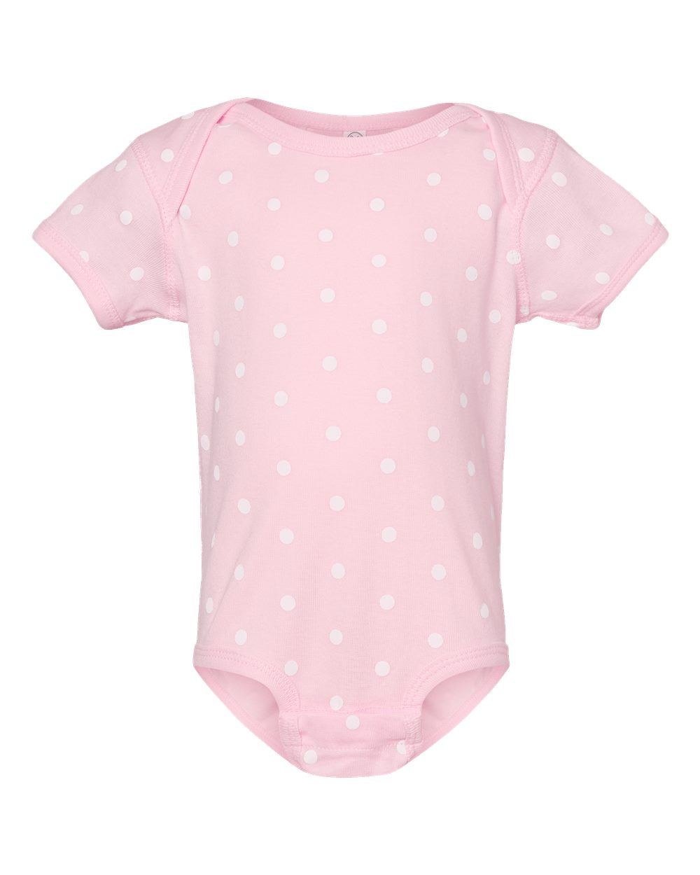 Infant Baby Rib Bodysuit - Front - B30238932 - Ballerina/ White Dot