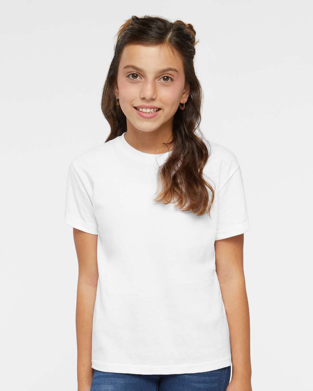 Youth Juvy T-Shirt - OnModelFront - B33838006 - White