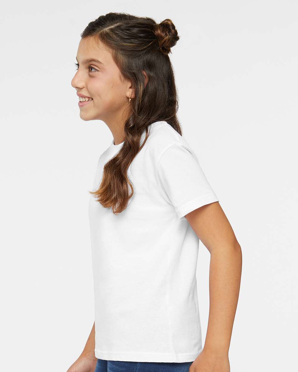 Youth Juvy T-Shirt - OnModelSide - B33838006 - White