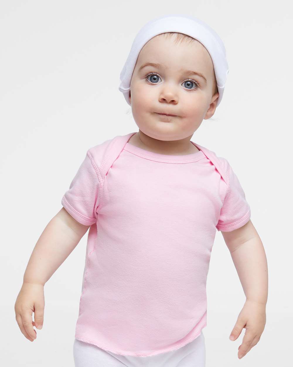 Infant Baby Rib Tee - OnModelFront - B35538301 - Pink