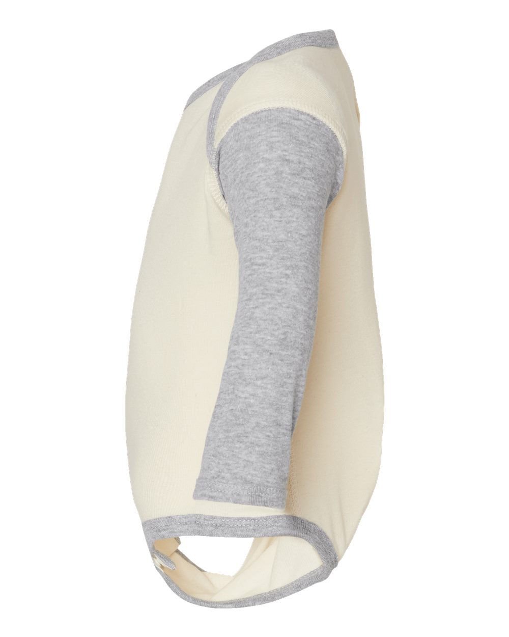 Infant Long Sleeve Baby Rib Bodysuit - DirectSide - B35838233 - Natural/ Heather