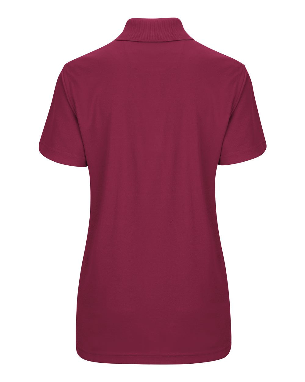 Women's Performance Knit Pocketless Core Polo - Back - B54230530 - Burgundy