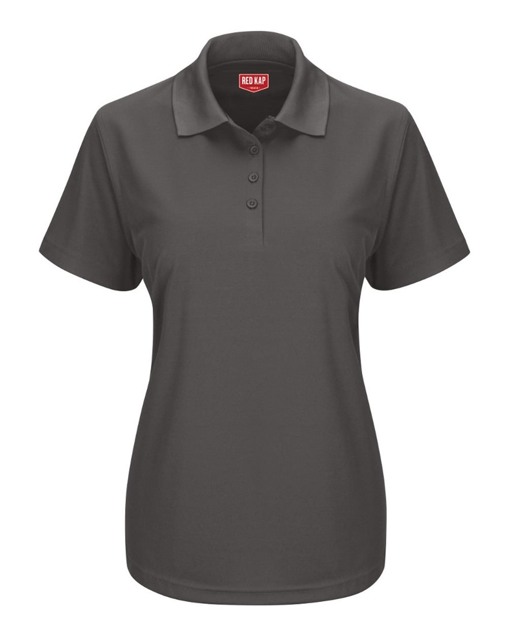 Women's Performance Knit Pocketless Core Polo - Front - B54230090 - Charcoal