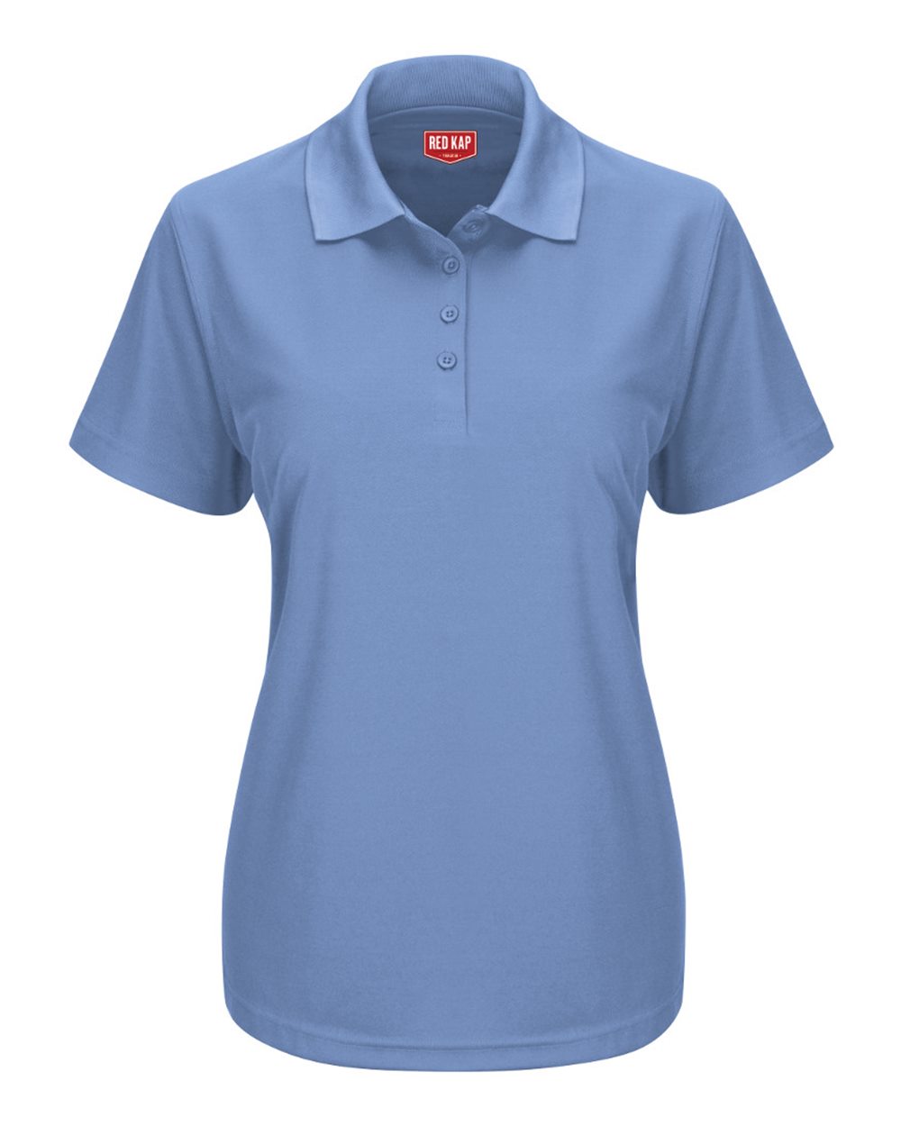 Women's Performance Knit Pocketless Core Polo - Front - B54230280 - Medium Blue