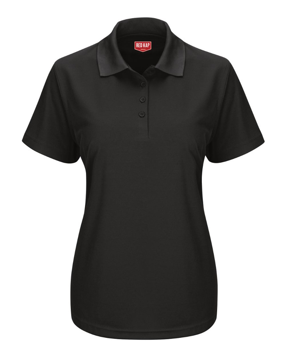 Women's Performance Knit Pocketless Core Polo - Front - B54230503 - Black