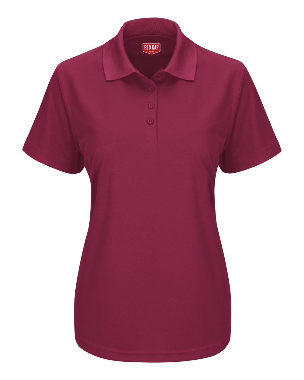Women's Performance Knit Pocketless Core Polo - Front - B54230530 - Burgundy