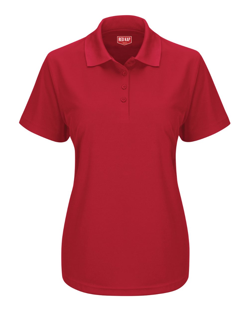 Women's Performance Knit Pocketless Core Polo - Front - B54230700 - Red