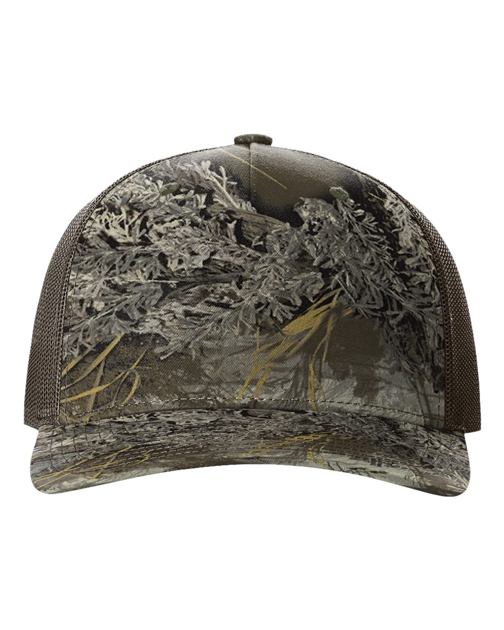 Five-Panel Printed Trucker Cap - Front - B26795260 - Realtree Max-1/ Brown