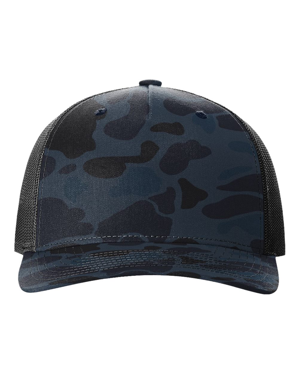 Five-Panel Printed Trucker Cap - Front - B26795980 - Admiral Duck Camo/ Black