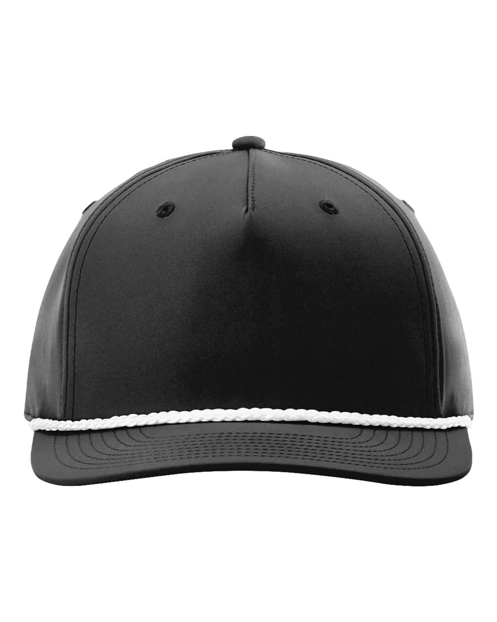 Five Panel Classic Rope Cap - Front - B27095500 - Black/ White