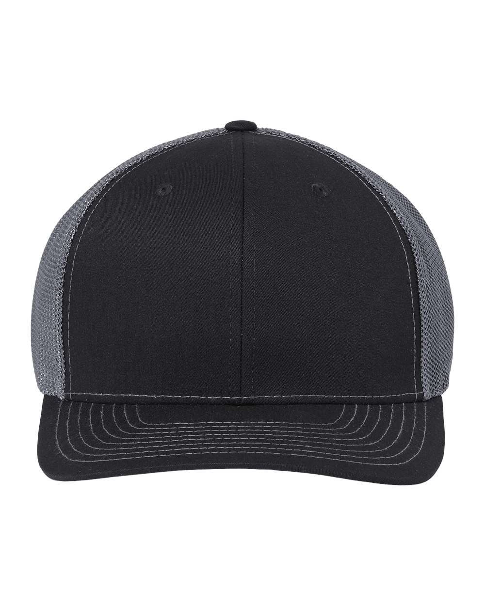 112+ R-Flex Adjustable Trucker Cap - Front - B99895510 - Black/ Graphite