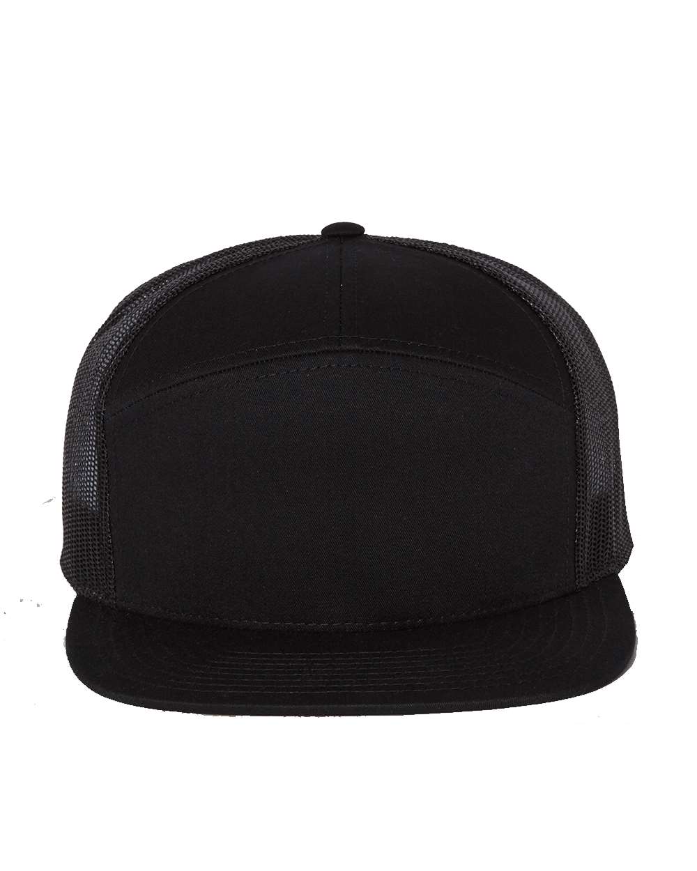 Seven-Panel Trucker Cap - Front - B71995500 - Black
