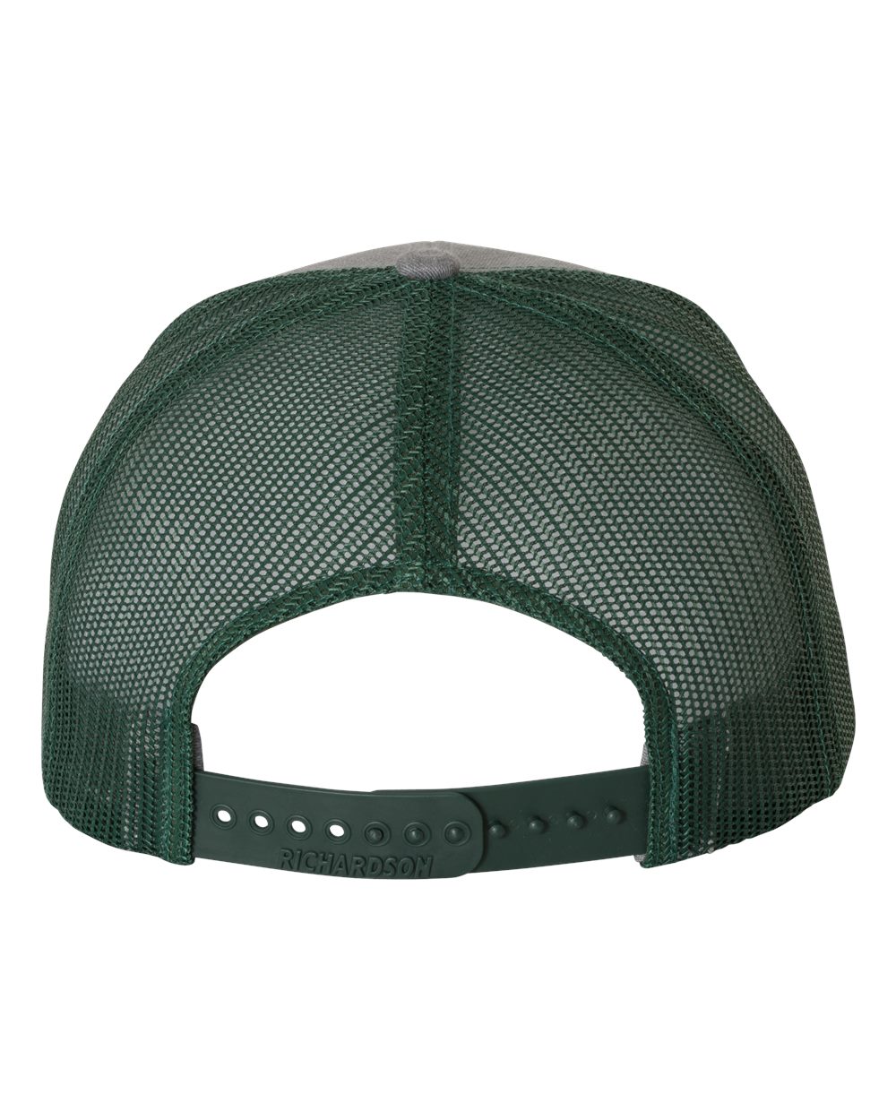 Snapback Trucker Cap - Back - B18095220 - Heather Grey/ Dark Green