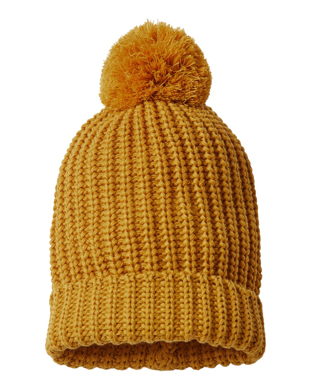 Chunky Cable Beanie - Front - B99595650 - Camel