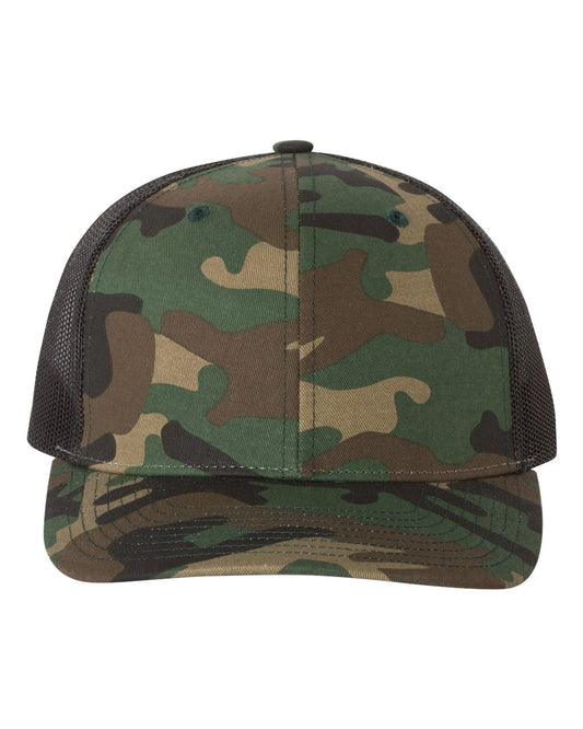 Printed Trucker Cap - Front - B46895620 - Army Camo/ Black
