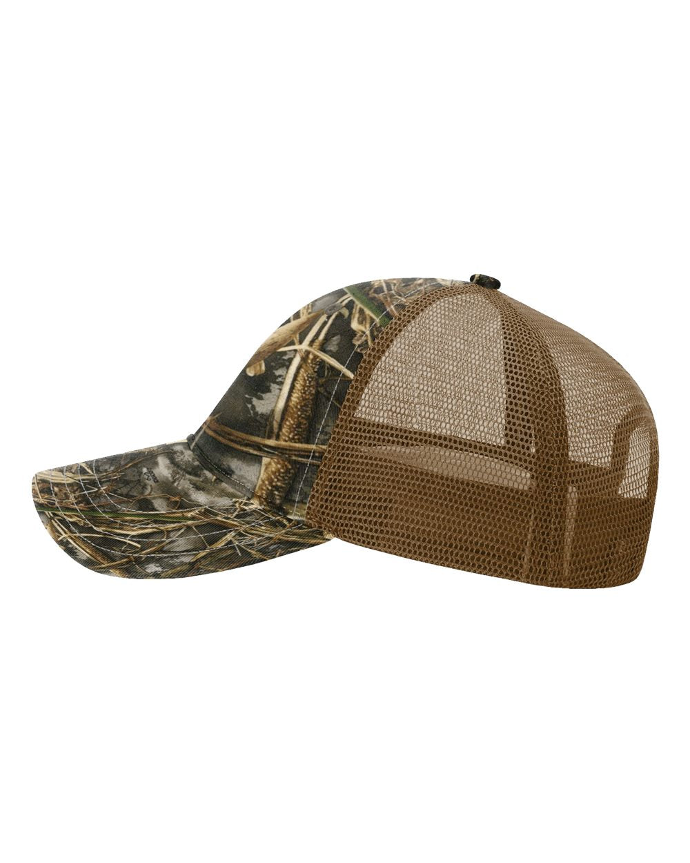 Garment Washed Printed Trucker Cap - DirectSide - B49295470 - Realtree Max 7/ Buck