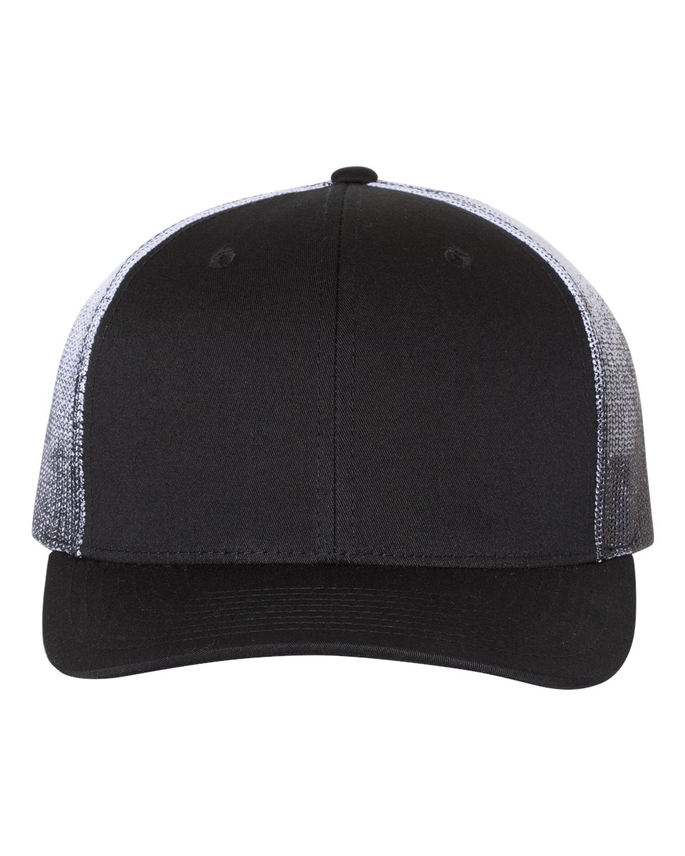 Printed Mesh Trucker Cap - Front - B00595500 - Black/ Black to White Fade