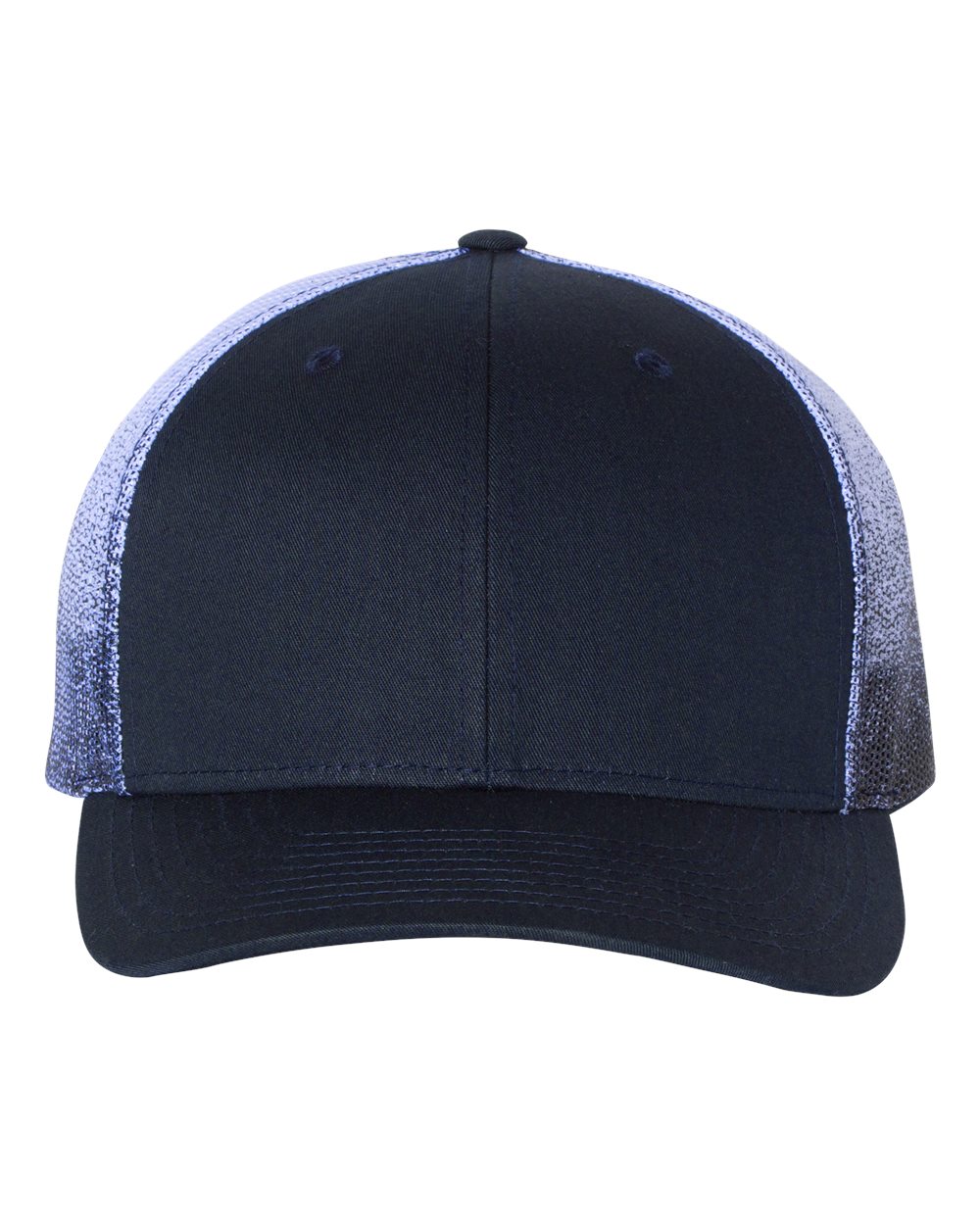 Printed Mesh Trucker Cap - Front - B00595650 - Navy/ Navy to White Fade