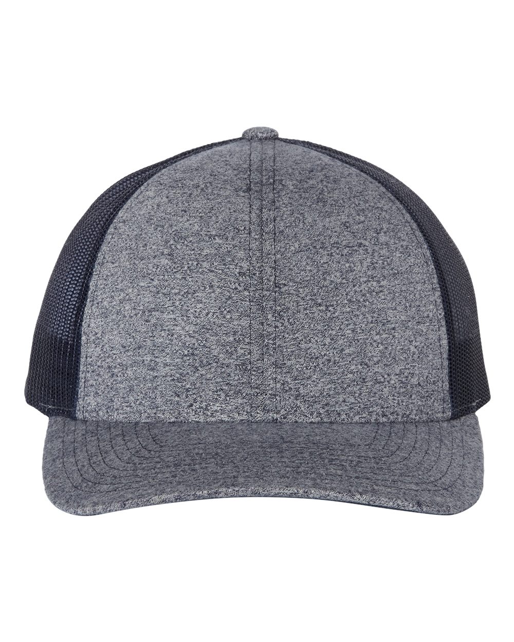 Low Pro Heather Trucker Cap - Front - B54595650 - Navy Heather/ Navy
