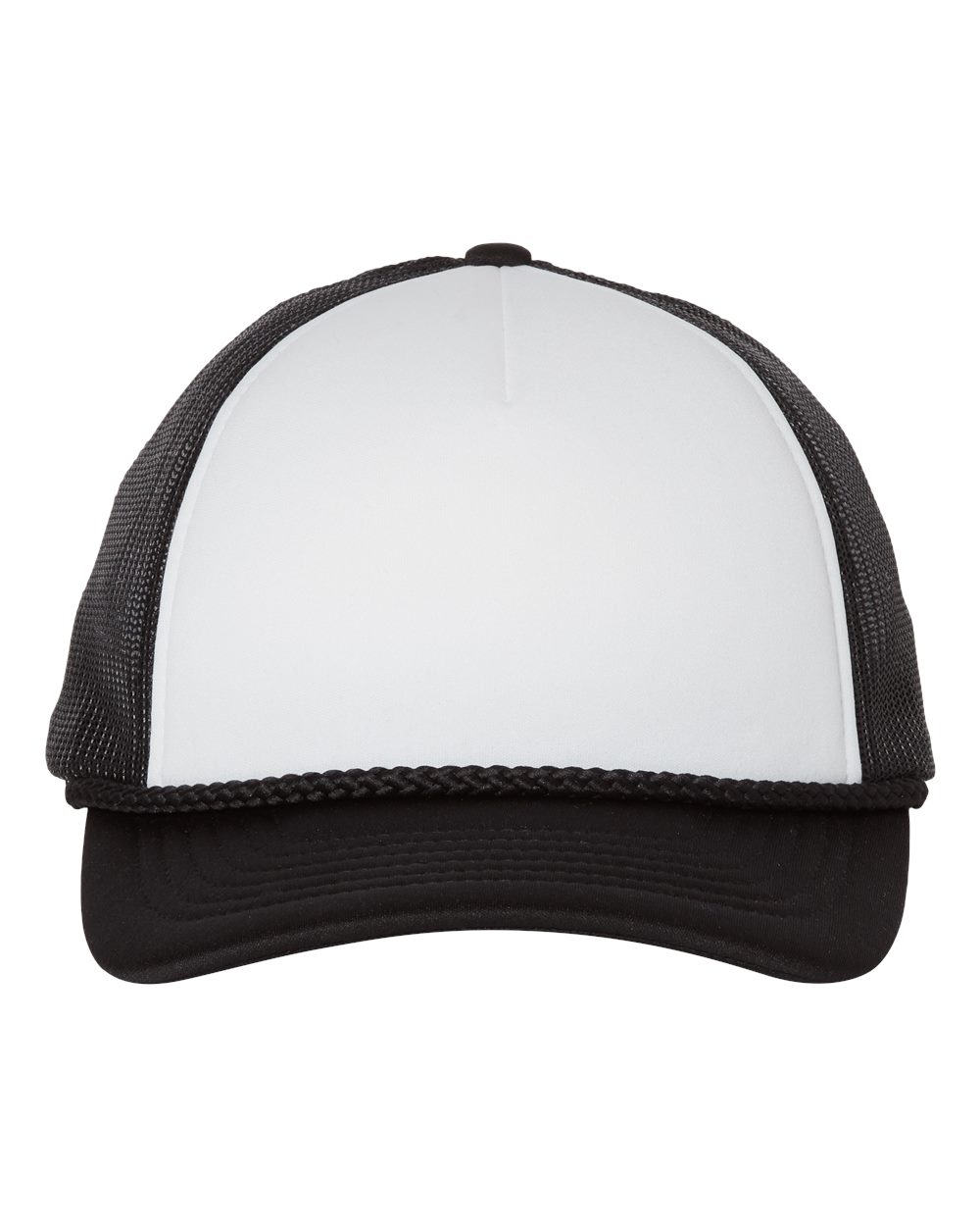 Low Pro Foamie Trucker Cap - Front - B54695020 - White/ Black/ Black