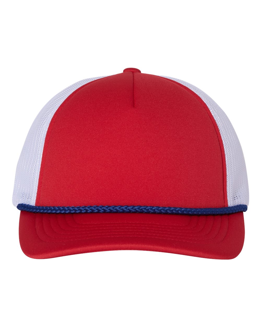 Low Pro Foamie Trucker Cap - Front - B54695100 - Red/ White/ Royal