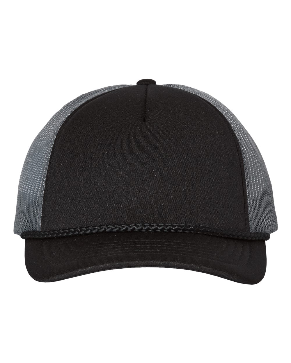 Low Pro Foamie Trucker Cap - Front - B54695500 - Black/ Charcoal/ Black