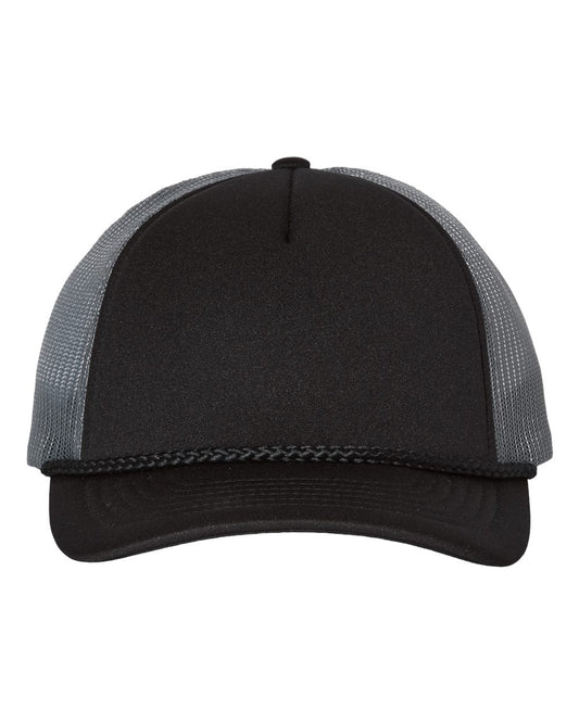 Low Pro Foamie Trucker Cap - Front - B54695500 - Black/ Charcoal/ Black