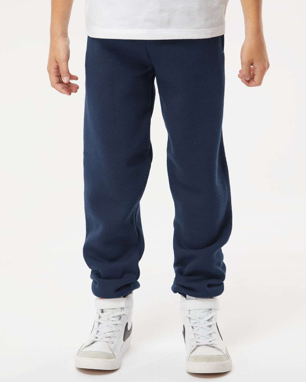 Youth Dri Power® Joggers with Pockets - OnModelFront - B01411654 - Navy