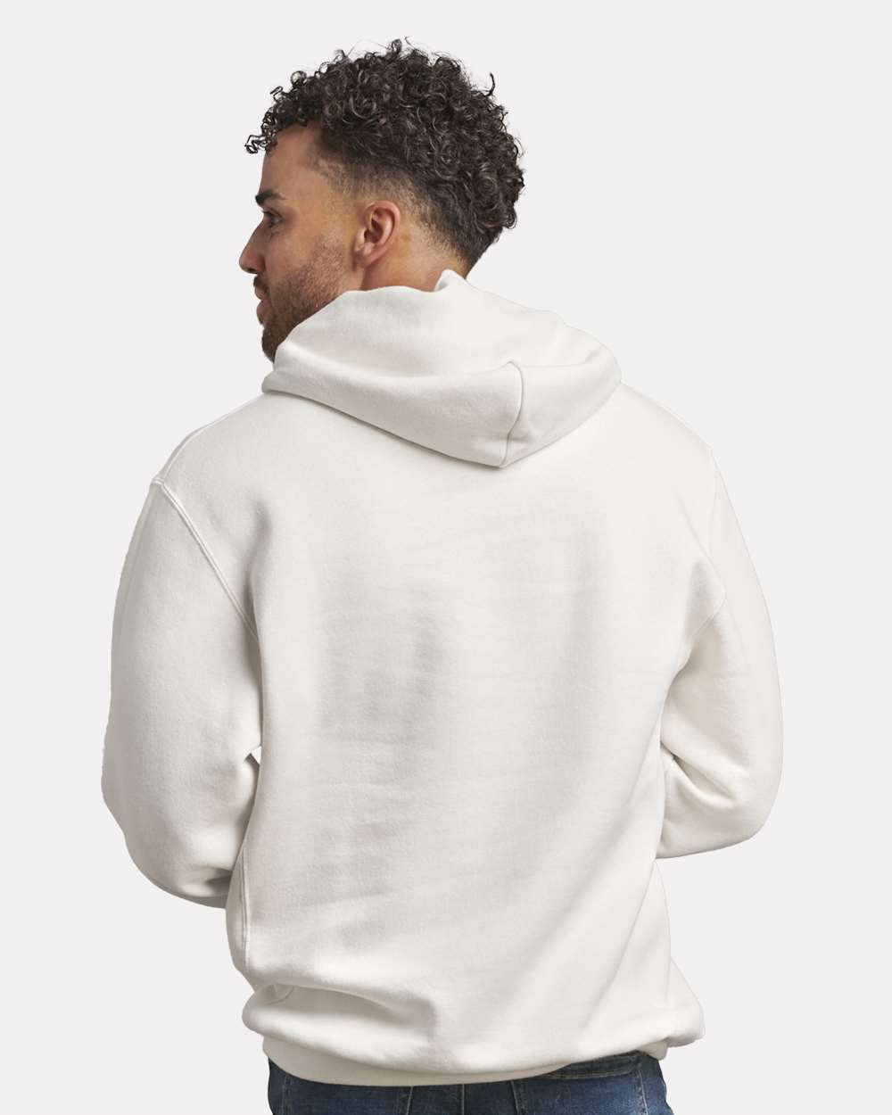 Unisex Dri Power® Hooded Sweatshirt - OnModelBack - B60411243 - Vintage White