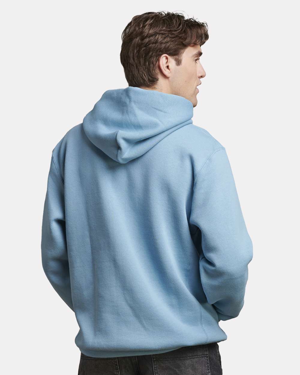 Unisex Dri Power® Hooded Sweatshirt - OnModelBack - B60411253 - Arctic Blue