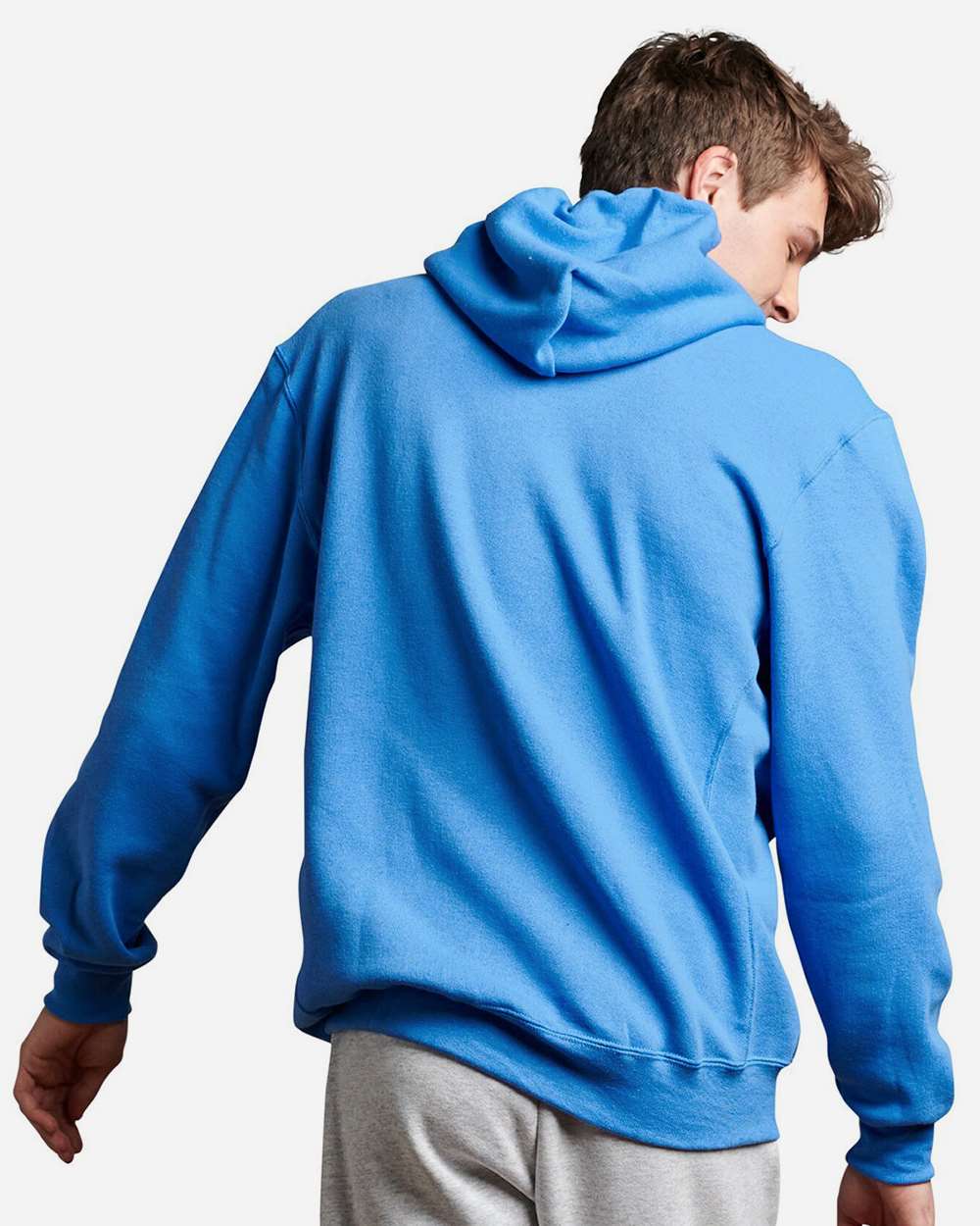 Unisex Dri Power® Hooded Sweatshirt - OnModelBack - B60411263 - Collegiate Blue