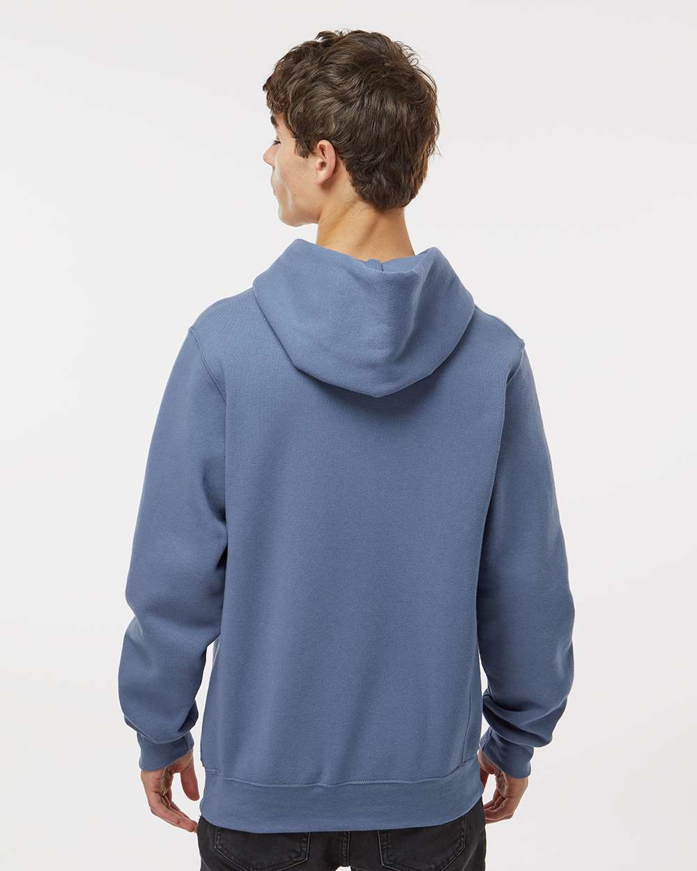 Unisex Dri Power® Hooded Sweatshirt - OnModelBack - B60411273 - Vintage Blue