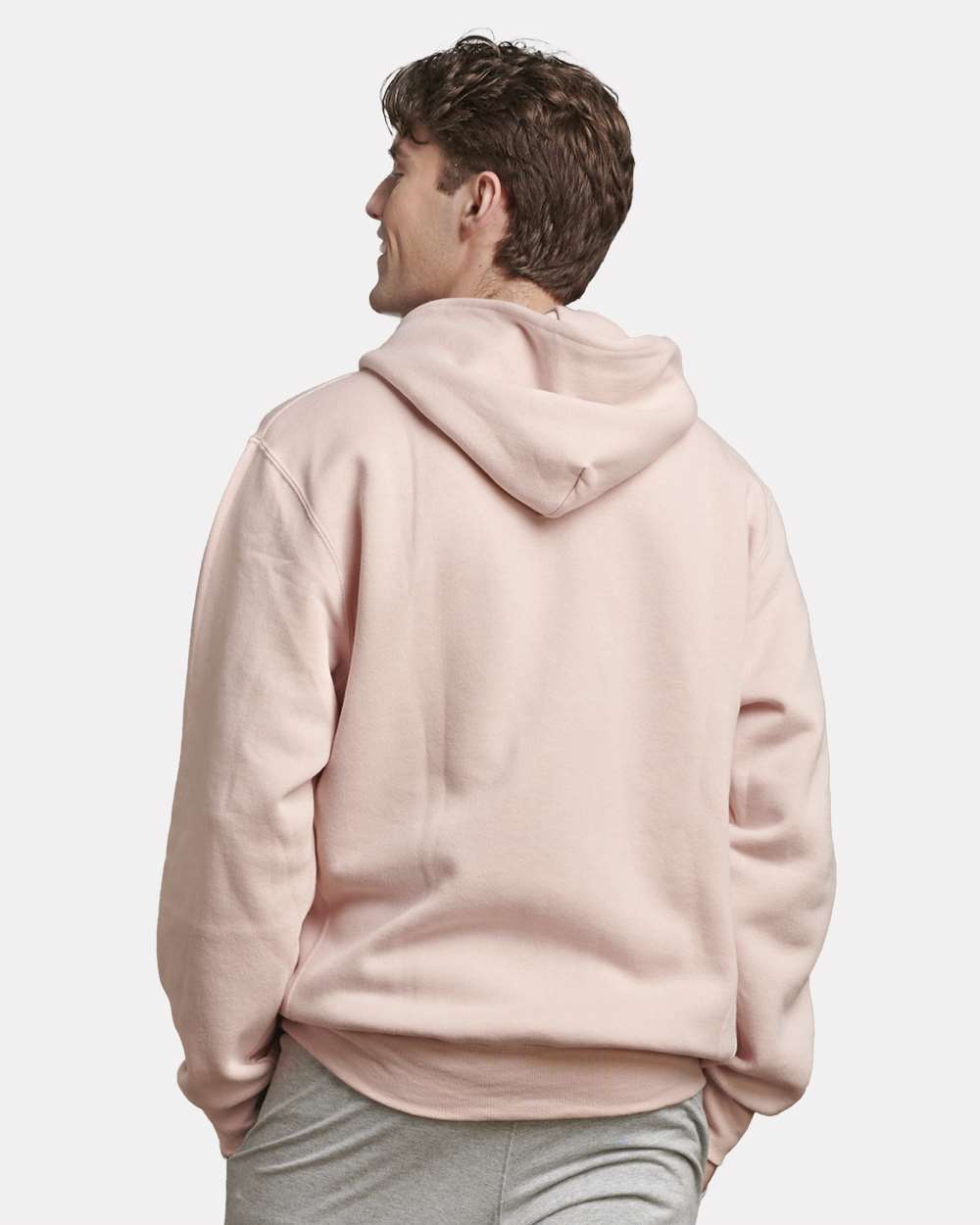 Unisex Dri Power® Hooded Sweatshirt - OnModelBack - B60411313 - Blush Pink