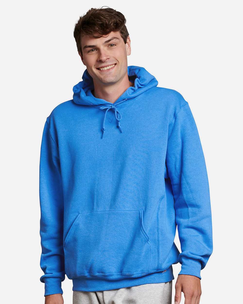Unisex Dri Power® Hooded Sweatshirt - OnModelFront - B60411263 - Collegiate Blue