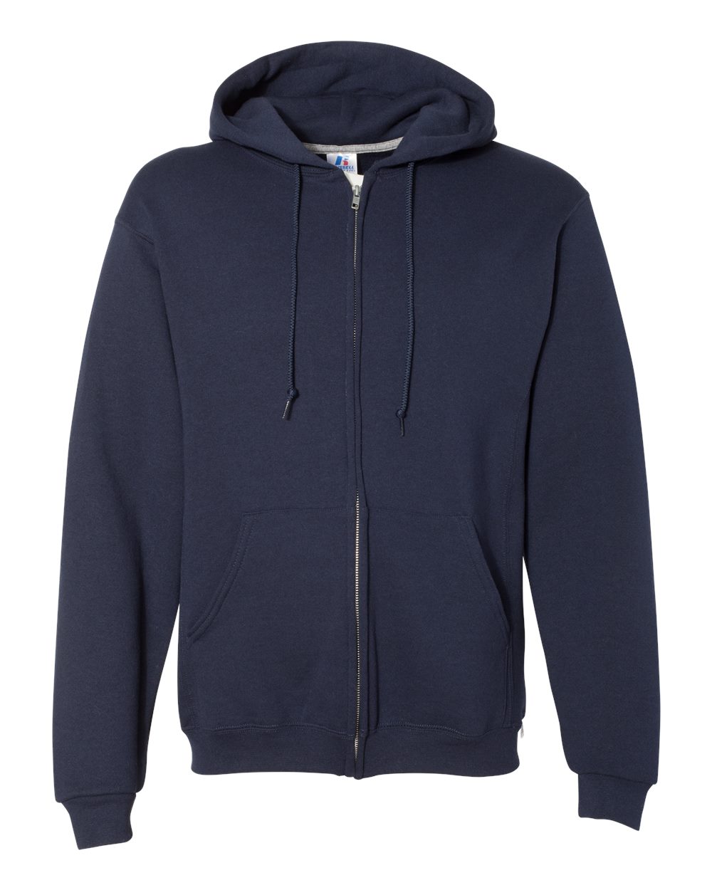 Unisex Dri Power® Full-Zip Hooded Sweatshirt - Front - B60511653 - Navy