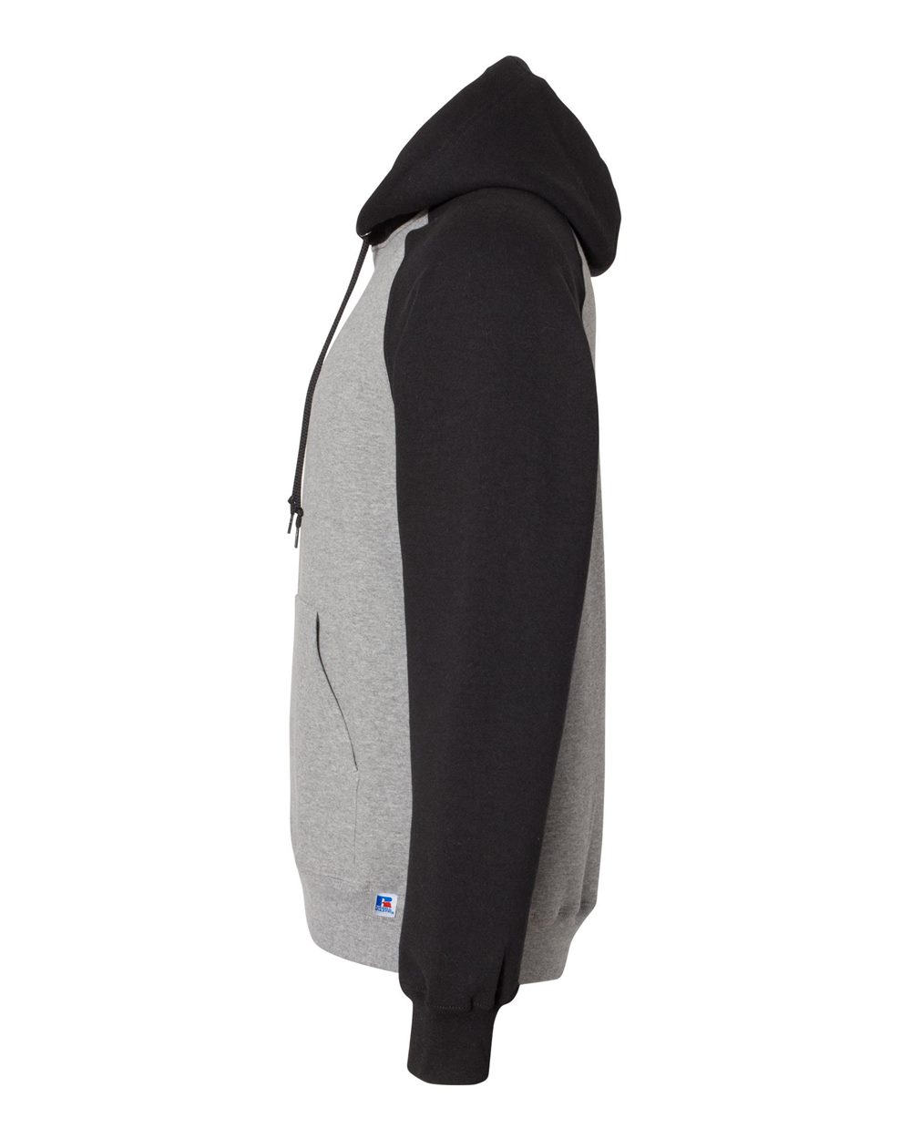 Unisex Dri Power® Colorblock Raglan Hooded Sweatshirt - DirectSide - B60611503 - Oxford/ Black